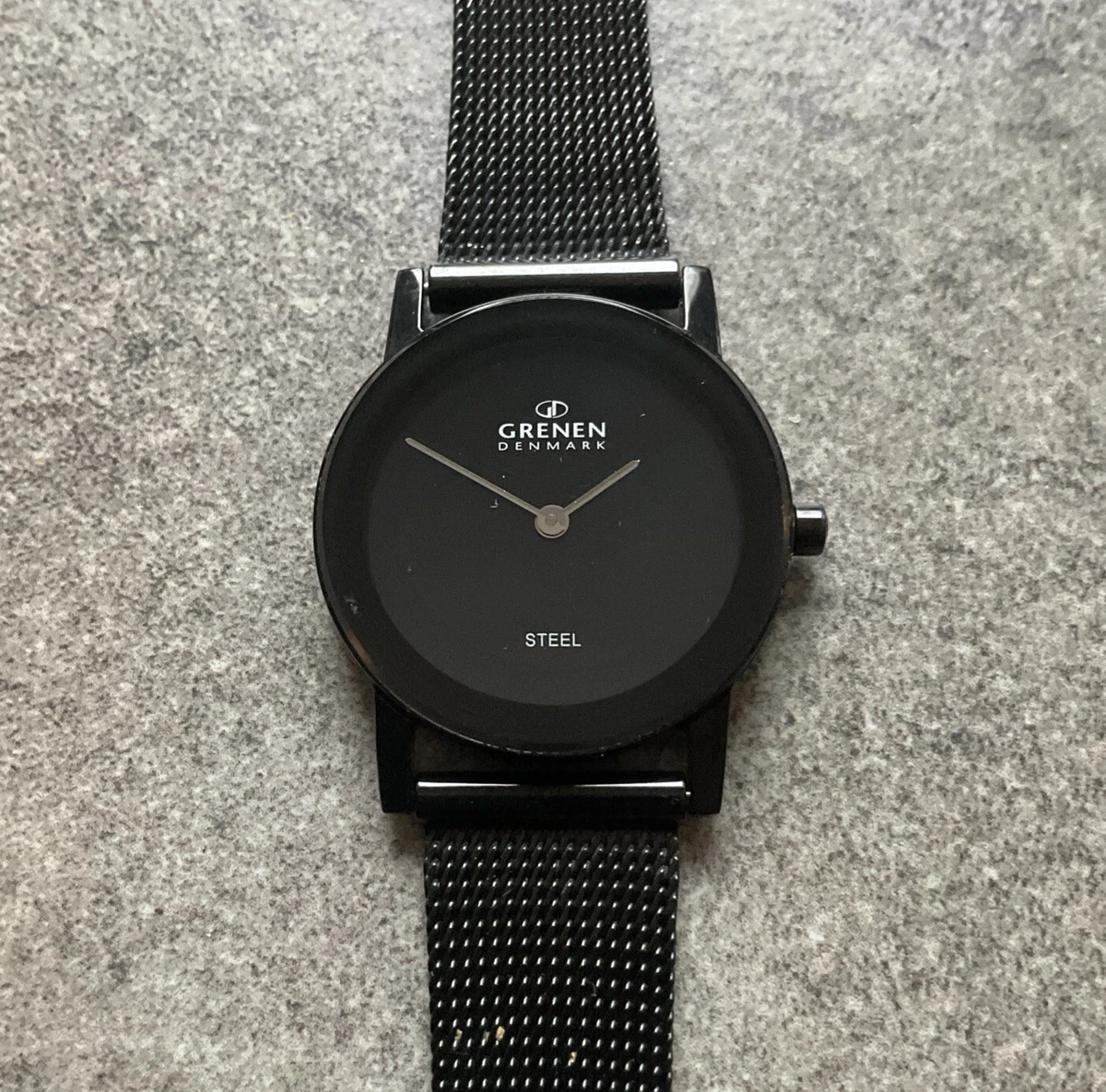 Women\'s Grenen Denmark Round Black Dial Crystal Marker Mesh Bracelet Watch 09 Grenen Wristwatches | eBay main image 3