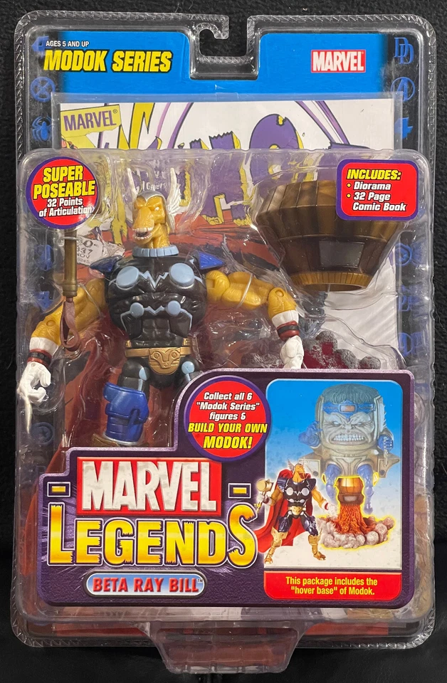RARE 2006 Toy Biz Marvel Legends 6" Modok BAF COMPLETE SET + 4 VARIANTS MOC/MIP - Image 4 of 4