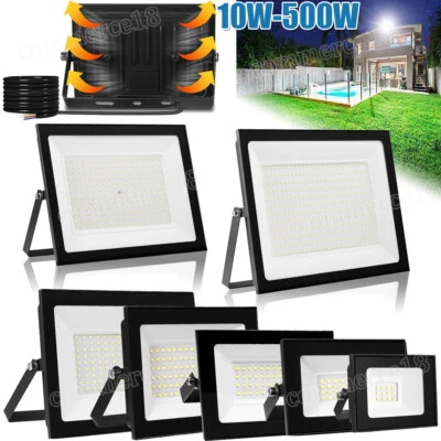 CUTEVER 200W 300W 500W Watt LED Flood Light Garden Outdoor Lamp Yard Security Spotlight