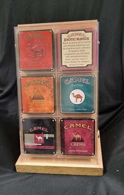 2001 Camel Exotic Blend Display Sign w/ Empty Cigarette Tin Box | eBay