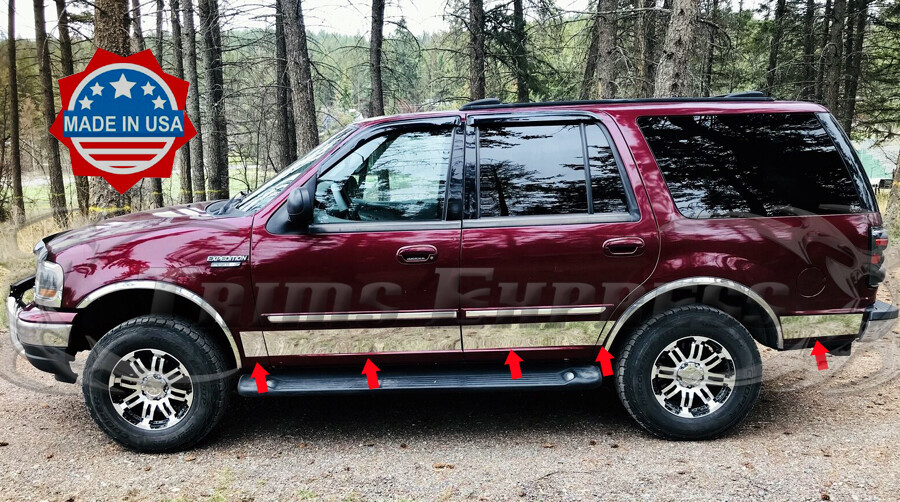 1997-2002 Ford Expedition No Flare Rocker Panel Trim Body Side 5 1/2 ...