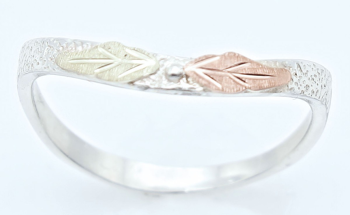 Black Hills Gold on Sterling Silver Thumb Ring Size 12