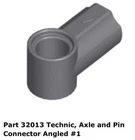 Lego 1x 32013 Dark Bluish Gray Technic, Axle and Pin Connector Set 7259
