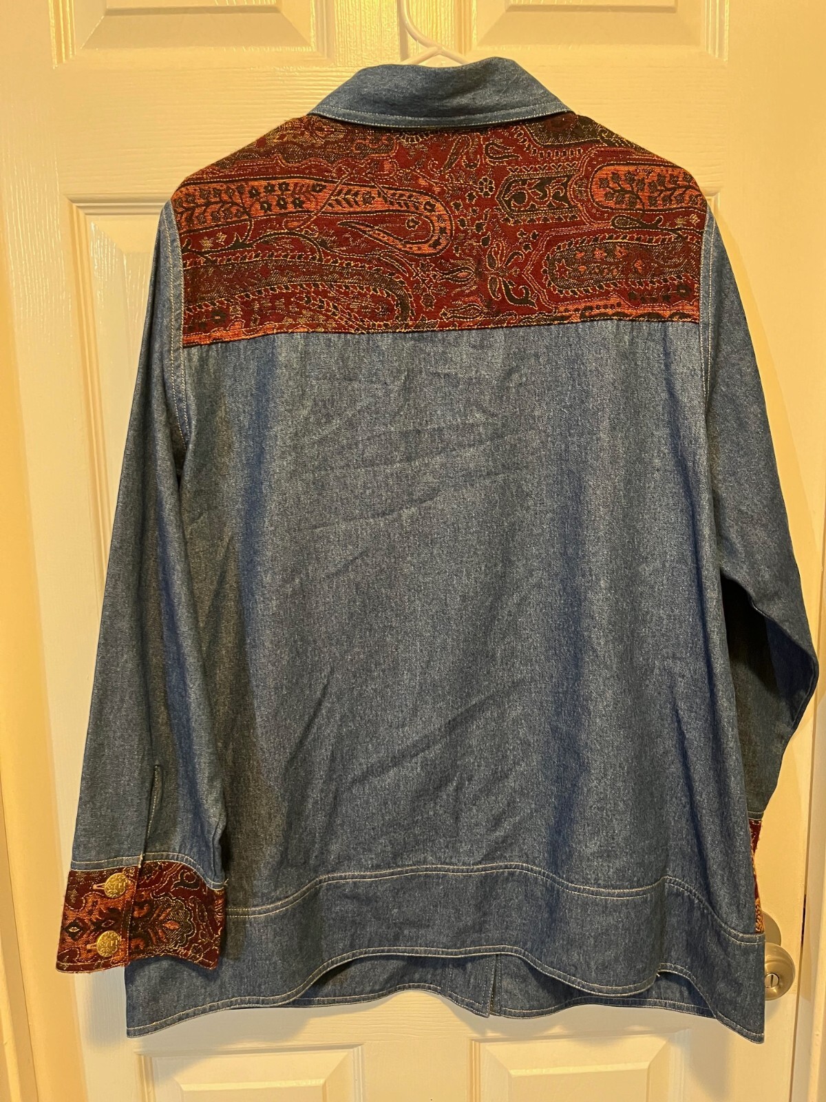 White Stag Plus Size Patchwork Denim Jacket 16W -… - image 2