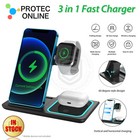 15W 3 in1 Wireless Charger Stand QI Fast Charging Dock For Airpods iPhone iWatch