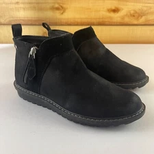 Skechers Arch Fit Mojave Indefinite Womens 5.5 Black Zip Pull On Ankle Boots