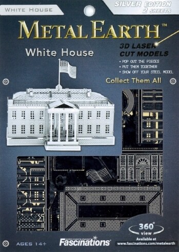 White House - Casa Bianca Washington USA Metal Earth 3D Model Kit FASCINATIONS