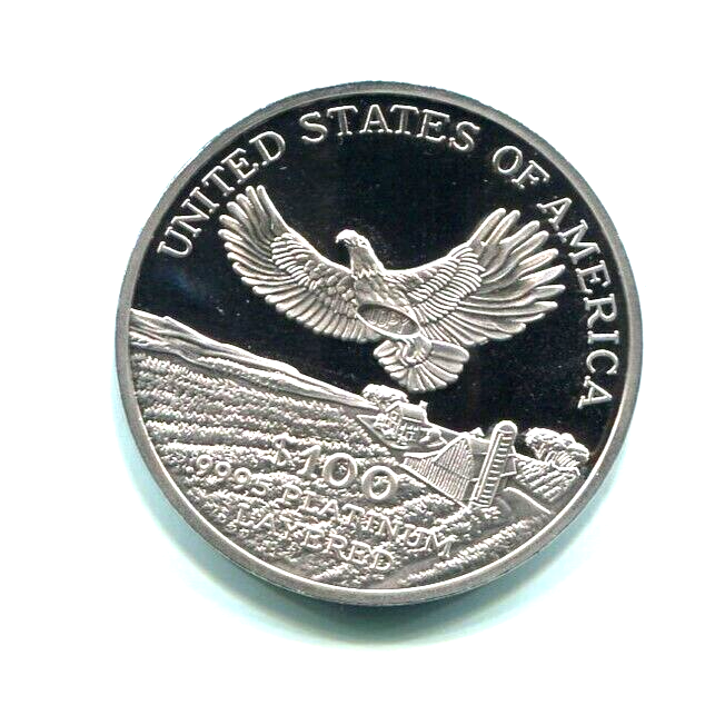 な*か様 platinum .9995 SPECTACULAR PLATINUM LAYERED $100 EAGLE, 2000 (COPY) | eBay