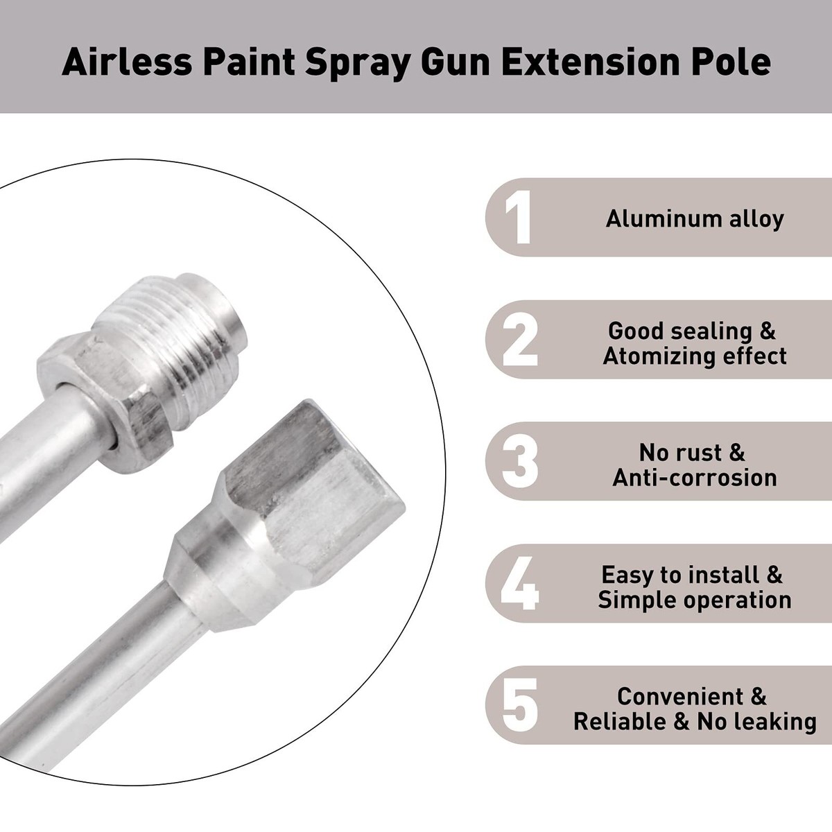 3 Pack Airless Sprayer Gun Tip Extension With Red Guard