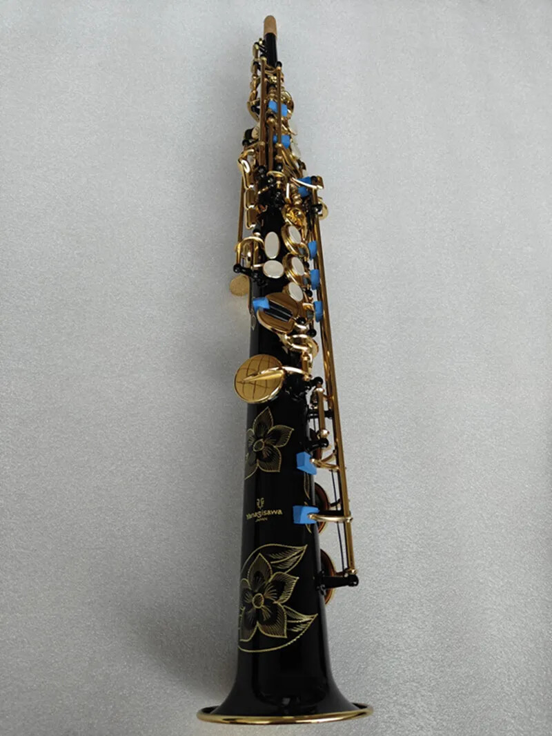 New S-901 straight Soprano saxophone Black Copper sax With case Mouthpiece