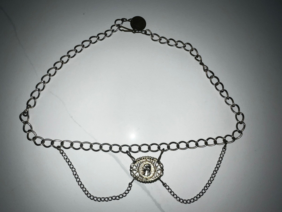 60s VTG Black and White Chain Belt Belt  main image 3