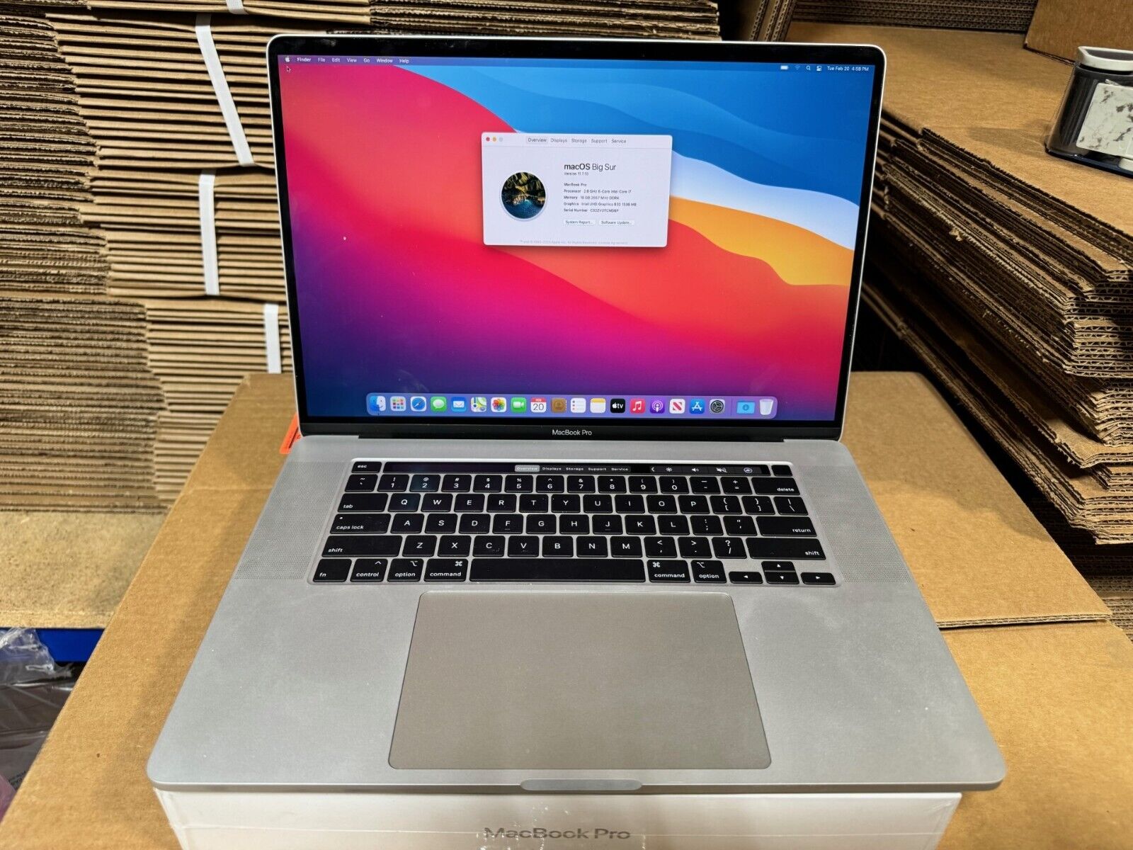 2019 Macbook Pro A2141 16" I7-9750H&commat;2&period;60GHz 16GB&sol;512G Radeon Pro 5300M MVVL2LL&sol;A