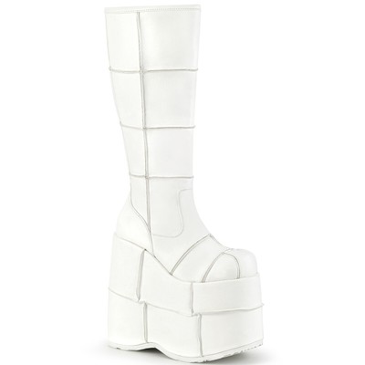 white platform boots
