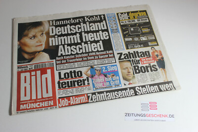 BILDzeitung 11.07.2001 Juli München Bayern 20. 21. 22. Geburtstag Geschenk MB 