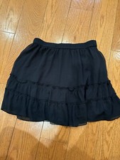 Abercrombie  Fitch Black Ruffle Mini Skirt Dark Coquette Balletcore Y2K Small