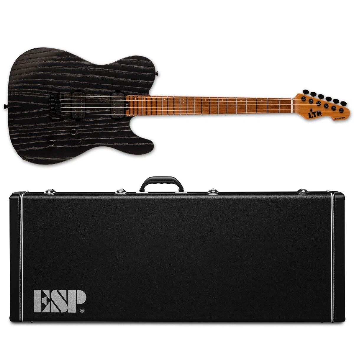ESP LTD TE 1000 Black Blast Electric Guitar Hard Case TE1000 eBay