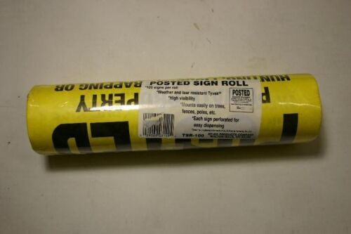 100 Ct. Roll Tyvek POSTED PRIVATE PROPERTY SIGNS - Afbeelding 1 van 1