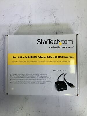 STARTECH ICUSB2321F 1 PORT USB TO SERIAL RS232 ADAPTER CABLE - NG Q4B