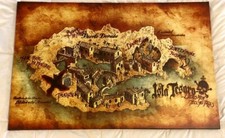 24x36" Pirates of the Caribbean Isla Tesoro Disneyland Map Giclee