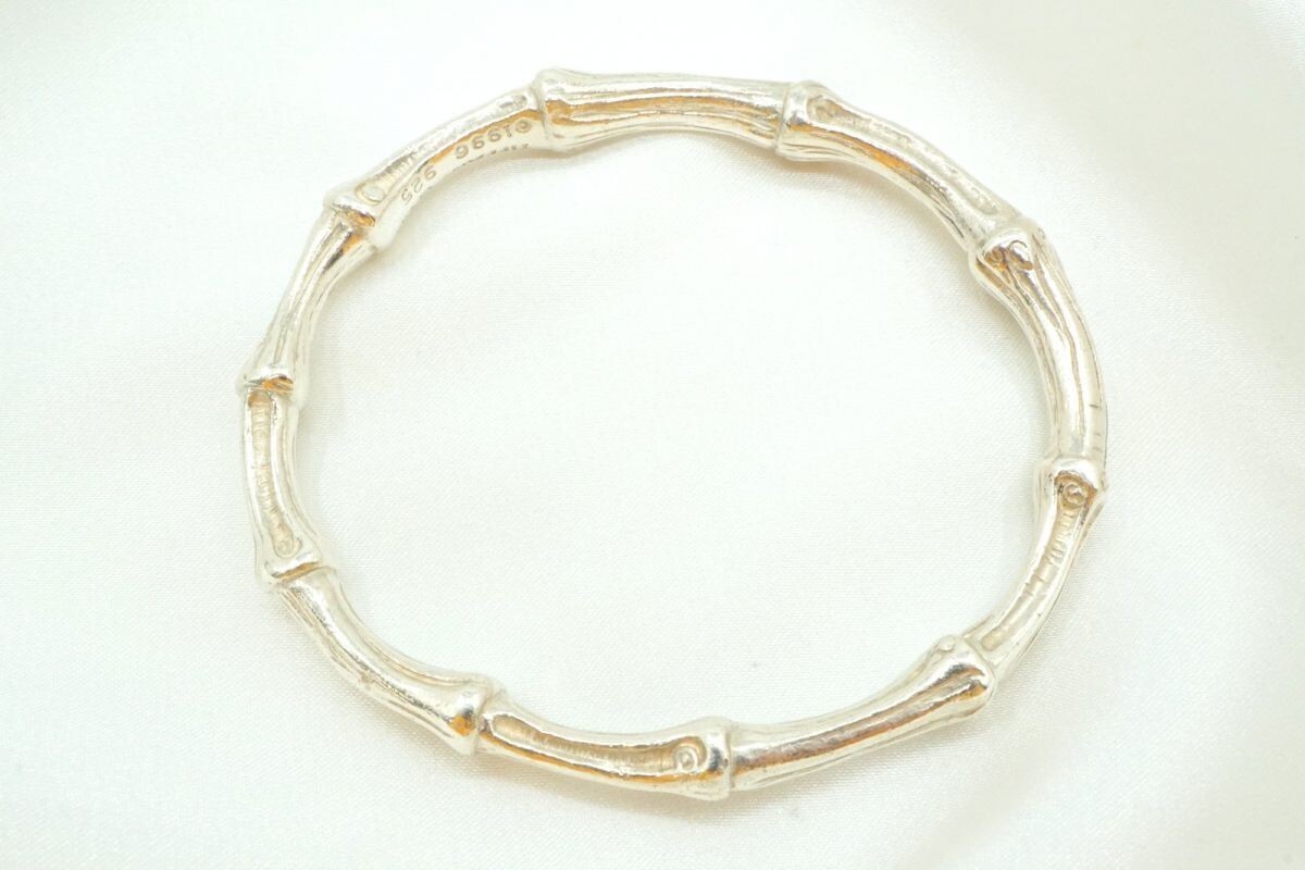 Tiffany & Co. Bamboo Bangle Bracelet Sterling Silver 925