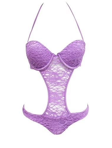 BRAND NEW 1 PC BEACH BUNNY SWIMWEAR KNITTED UP MONOKINI BIKINI SMALL - Image 3 of 3