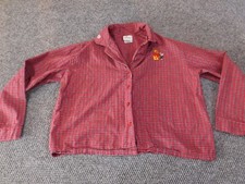 Winnie the Pooh Pajamas Womens Small Red plaid button Disney store vintage