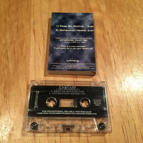 Carcass - Swan Song 2 Song Sampler CASSETTE TAPE US promo exhumed napalm death - Picture 2 of 3