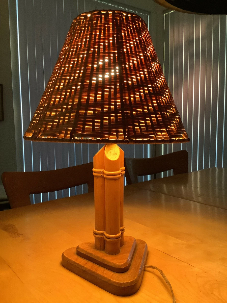 Vintage bamboo lamp deals