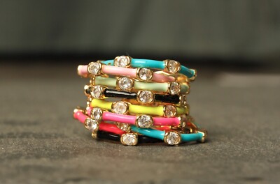 Fingerring Zirkonia Y2K Trend moderner Damenring bunt Geschenk Frau Freundin