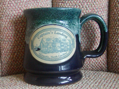 Deneen Pottery Handthrown Mug Captain's Landing Ocracoke North Carolina 2015