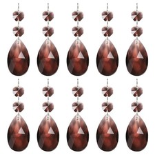 Teardrop Crystal Chandelier, 10 Pack 85mm Length Prisms Part, Purple