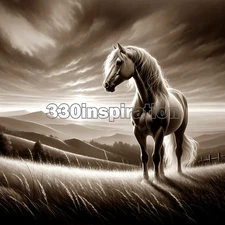 Digital Image Picture Photo Wallpaper Background Desktop Art Horse Scenery #A541