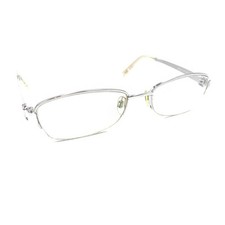 Tod's TO5020 018 Silver White Half Rim Eyeglasses Frames 52-17 135 Italy Women