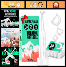 Electric Dual-Line Flosser with 54 Refill Heads, 5 Modes, Portable  Rechargeabl