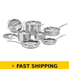 Juego de utensilios de cocina Cuisinart de acero inoxidable MultiClad Pro de 12 piezas