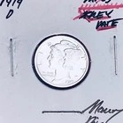 1919-D Denver Mint Mercury Dime, Superb Gem BU+++, RARE This Nice!
