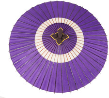 Asian Home Rainproof Handmade Japanese Oiled Paper Umbrella Parasol Half Openabl