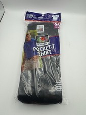 Fruit of the Loom XL 46-48 Cotton Blend 1 Pocket T Shirt Black NIP
