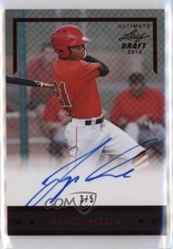 2018 Leaf Ultimate Draft 91 Gold Rookies Red Spectrum 3/5 Jordyn Adams Auto 5g3