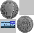 Antique 1910⌛US Philadelphia Mint Silver Barber Dime🪙Antique🪙A