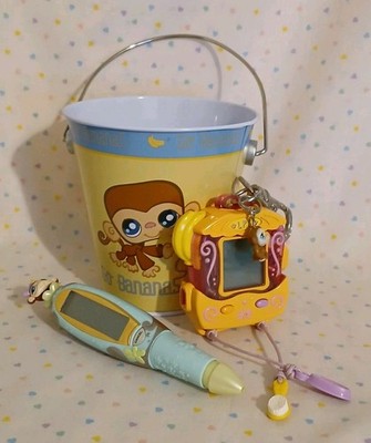 Hasbro Littlest Pet Shop Monkey Bucket Virtual Digital Pen Toy Lot READ
