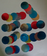 30 XXL Kreise  55 mm  Regenbogen Farben- Deko, Basteln, Gestalten