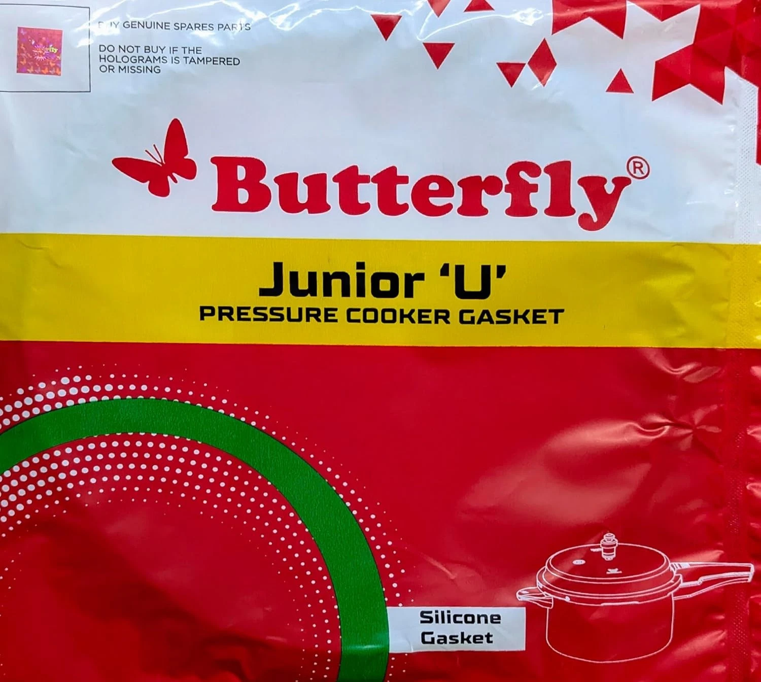 x 2 Butterfly Silicone Junior "U" Gasket for 5/5.5 &3.5L S.Steel Cooker CURVE