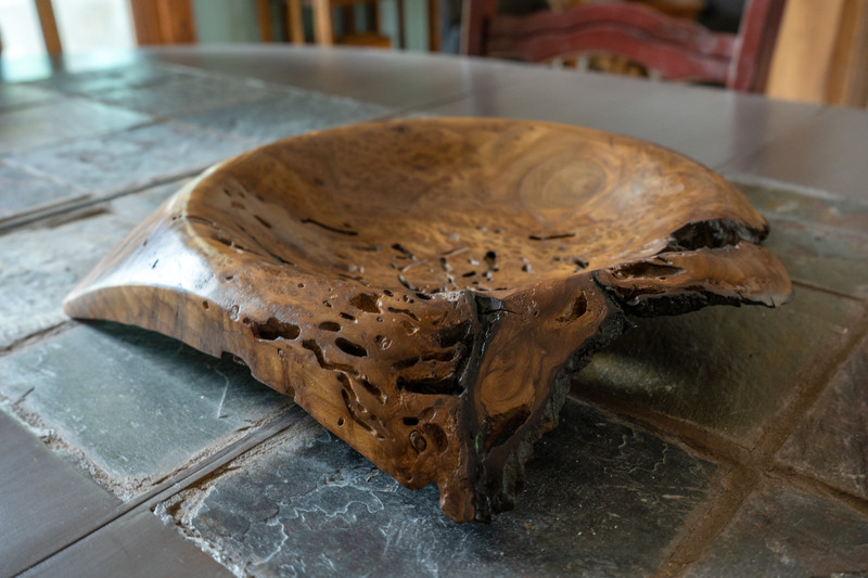 Burled Russian Olive Wood Bowl Decorative Burl Art Handcrafted OOAK