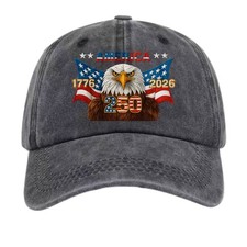 America 250th Anniversary Eagle  Flag Baseball Cap- 1776-2026 Patriotic Dad Hat