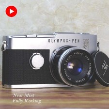 Olympus Pen F Half Frame 35mm Film Camera w/ F.Zuiko Auto-S 38mm f/1.8 Near Mint