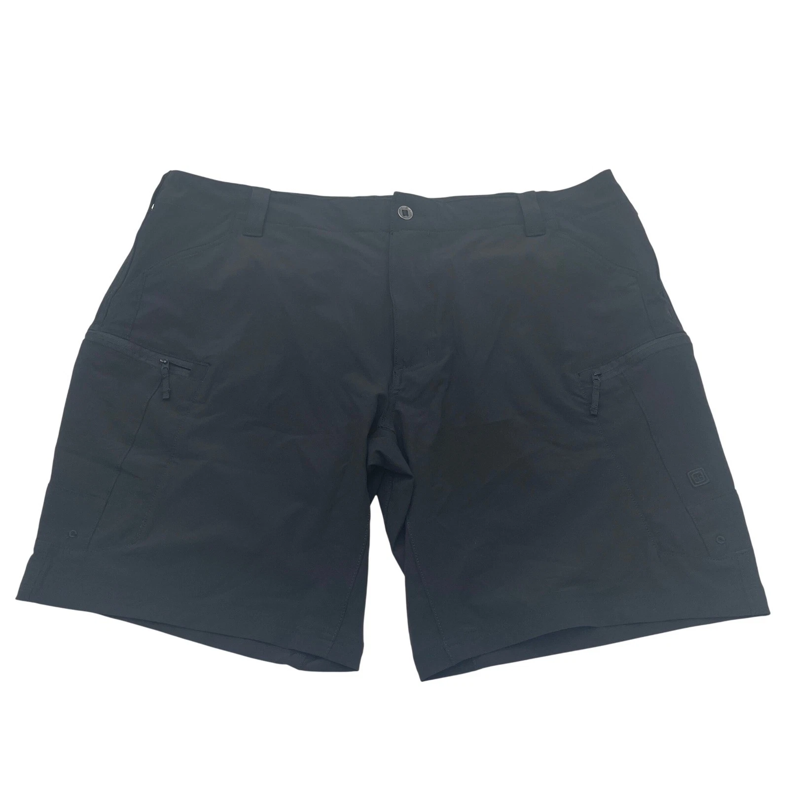5.11 Tactical Trail Short Men's Black Cargo Size 40 Utility Zip Pockets 10"