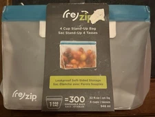 (Re)Zip Stand-Up Leakproof Reusable Storage Bag 32 FP oz Or 4 Cups