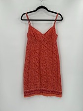 Old Navy Womens Orange Floral Spaghetti Strap SunDress S Bloomcore Babydoll