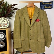 BLADEN Tweed Shooting Sandringham HACKING Windowpane Blazer Jacket (44R)